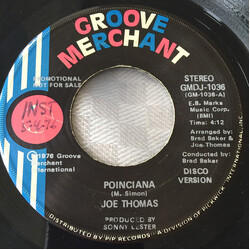 Joe Thomas Poinciana USED VINYL 7INCH 45 RPM PROMO