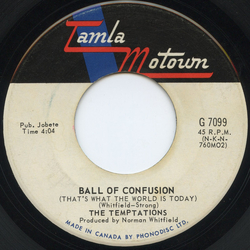 The Temptations Ball Of Confusion (That's What The World Is Today) / It's Summer Vinyl 7" USED