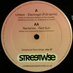 Unison (3) / Nectarios Electrogirl (PJs Remix) / Red Sun Vinyl 12" USED