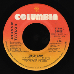 Johnnie Taylor Disco Lady Vinyl 7" USED