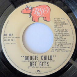 Bee Gees Boogie Child / Lovers Vinyl 7" USED