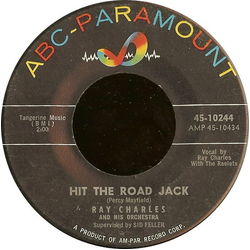 Ray Charles And His Orchestra Hit The Road Jack / The Danger Zone Vinyl 7" USED