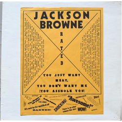 Jackson Browne Rated X (You Just Want Meat) Vinyl LP USED