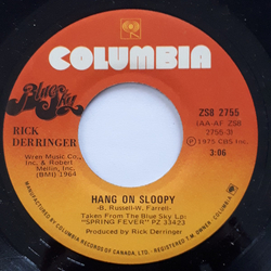Rick Derringer Hang On Sloopy Vinyl 7" USED