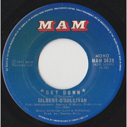 Gilbert O'Sullivan Get Down Vinyl 7" USED