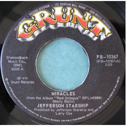 Jefferson Starship Miracles Vinyl 7" USED