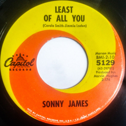 Sonny James Least Of All You / Baltimore Vinyl 7" USED
