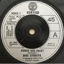 Dire Straits Romeo And Juliet Vinyl 7" USED