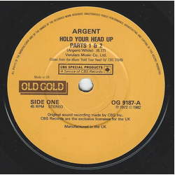 Argent Hold Your Head Up (Parts 1 & 2) Vinyl 7" USED