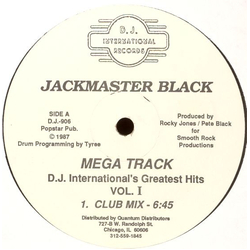 Jackmaster Black Mega Track (DJ International's Greatest Hits Vol. I) Vinyl 12" USED