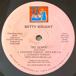 Betty Wright We Down Vinyl 12" USED