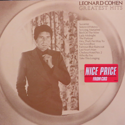 Leonard Cohen Greatest Hits Vinyl LP USED