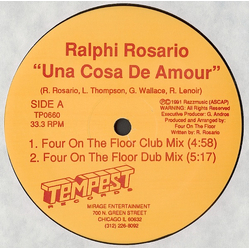 Ralphi Rosario Una Cosa De Amour Vinyl 12" USED