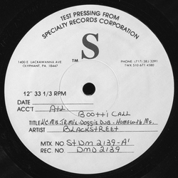 Blackstreet Booti Call / I Like The Way You Work Vinyl 12" USED