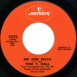 Tom T. Hall Me And Jesus Vinyl 7" USED