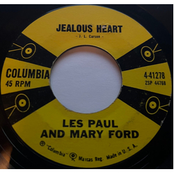Les Paul & Mary Ford Jealous Heart Vinyl 7" USED