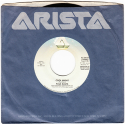 Paul Davis (3) Cool Night / One More Time For The Lonely Vinyl 7" USED