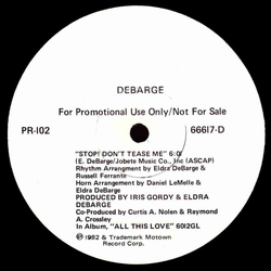 DeBarge Stop! Don't Tease Me Vinyl 12" USED