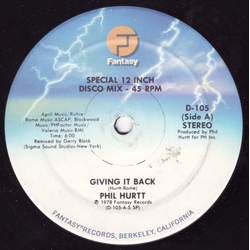 Phil Hurtt Giving It Back Vinyl 12" USED