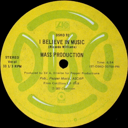 Mass Production People Get Up / I Believe In Music Vinyl 12" USED