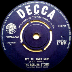 The Rolling Stones It's All Over Now Vinyl 7" USED