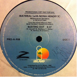 Material / Nona Hendryx Busting Out Vinyl 12" USED