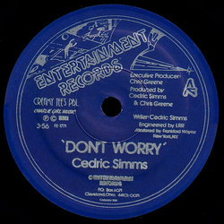 Cedric Sims Don't Worry Vinyl 12" USED