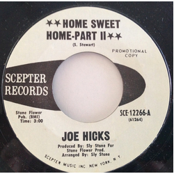 Joe Hicks Home Sweet Home - Part II Vinyl 7" USED