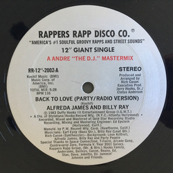 Alfreda James / Billy Ray (5) Back To Love Vinyl 12" USED