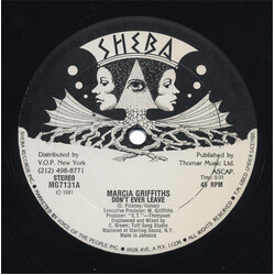 Marcia Griffiths Don't Ever Leave Vinyl 12" USED