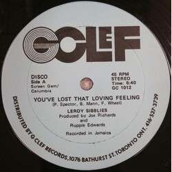 Leroy Sibbles You've Lost That Loving Feeling USED VINYL 12INCH 45 RPM