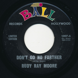 Rudy Ray Moore Don't Go No Farther / Angels On Earth Vinyl 7" USED