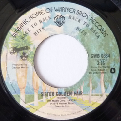 America (2) Sister Golden Hair / Lonely People Vinyl 7" USED