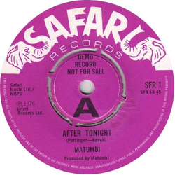 Matumbi After Tonight Vinyl 7" USED