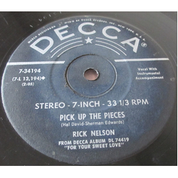 Ricky Nelson (2) Pick Up The Pieces Vinyl 7" USED
