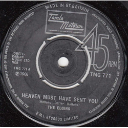 The Elgins Heaven Must Have Sent You Vinyl 7" USED