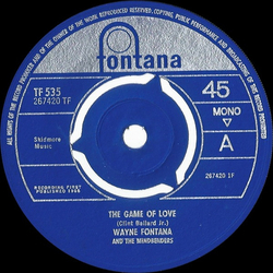 Wayne Fontana & The Mindbenders The Game Of Love Vinyl 7" USED