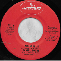 Daniel Boone Annabelle / Sleepyhead Vinyl 7" USED