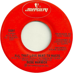 Dee Dee Warwick All That Love Went To Waste Vinyl 7" USED