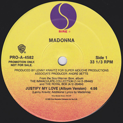 Madonna Justify My Love Vinyl 12" USED