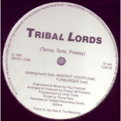 Tribal Lords Mispent Youth Vinyl 12" USED