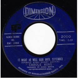 Carole King It Might As Well Rain Until September / Nobody's Perfect Vinyl 7" USED
