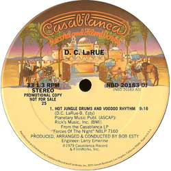 D.C. LaRue Hot Jungle Drums And Voodoo Rhythm Vinyl 12" USED