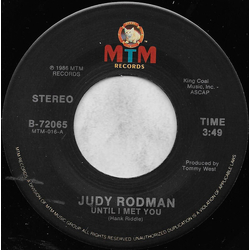 Judy Rodman Until I Met You Vinyl 7" USED