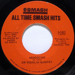 Swingin' Medallions / Sir Douglas Quintet Double Shot (Of My Baby's Love) / Mendocino Vinyl 7" USED