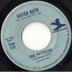 Don Patterson Sister Ruth Vinyl 7" USED