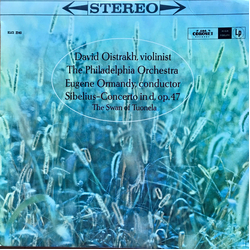 David Oistrach / The Philadelphia Orchestra / Jean Sibelius Concerto In D, Op. 47 ‧ The Swan Of Tuonela Vinyl LP USED