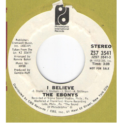 The Ebonys I Believe Vinyl 7" USED