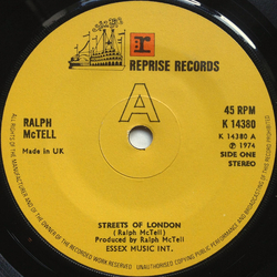 Ralph McTell Streets Of London Vinyl 7" USED