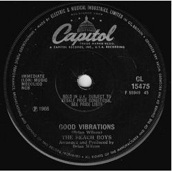 The Beach Boys Good Vibrations Vinyl 7" USED